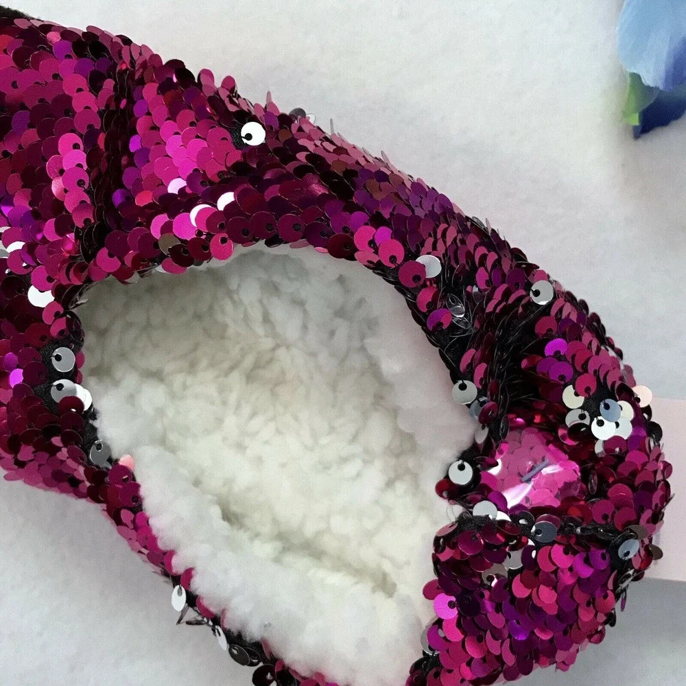 More than Magic NWT Sequins Slippers Girls M/L